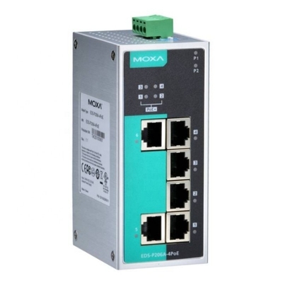 Good price EDS-P206A 6 Port Unmanaged Switch With 4 IEEE 802.3af/At PoE+ Ports online