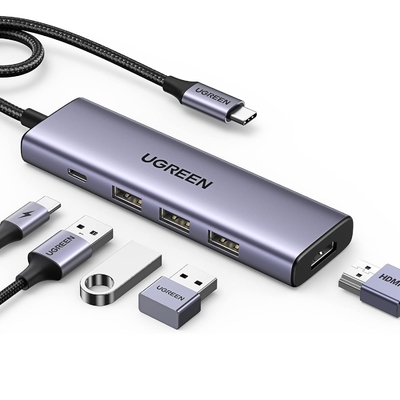 Good price 5 In 1 USB C Multiport Hub 100W 5Gbps USB C Dongle For MacBook Pro online
