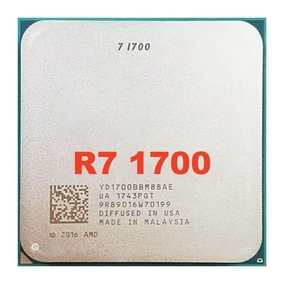 Good price R7 1700 processor cpu 3.0GHz 8Core 16Thread 65W YD1700BBM88AE CPU Socket AM4 used R7 1700 processor cpu for desktop motherboard online