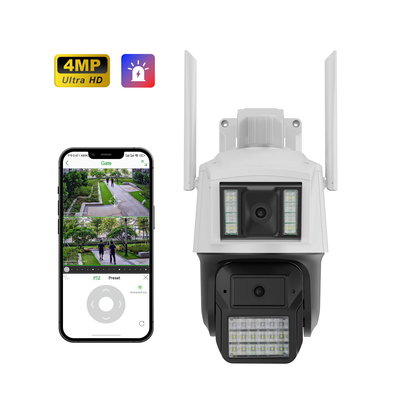 Good price IP CCTV Wifi Two-Way Audio Motion Detection Network Camera Wireless Ptz Motion Tracking Sensor Dual Lens Security Camera online