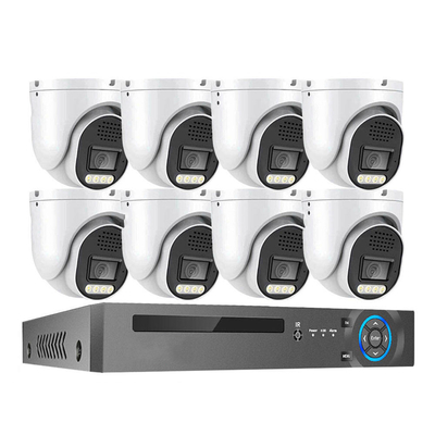 Good price Metal Turret Dome 8 Channels Indoor Face Detection IP66 H.265 4K 8MP Wired POE IP Network Security Home CCTV Camera System online