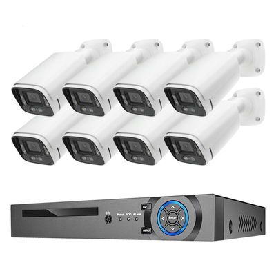 Buon prezzo Nuovo arrivo 8 canali di rilevamento facciale all'aperto H.265 4K 8MP cablato POE IP Network cctv sistema di telecamera di sicurezza domestica in linea