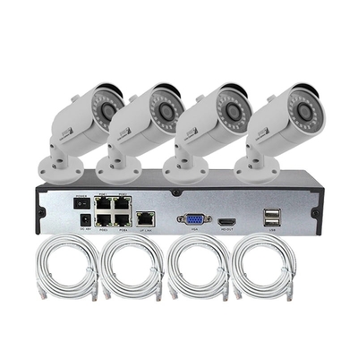 Good price 2MP Home Use Wired Bullet POE IP Camera Hotselling Cheap Surveillance Security Camera NVR Kits 1080P online