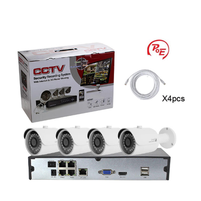 Good price Hot selling 4CH 1080P 2MP POE Surveillance Wire IP Camera NVR Kits online