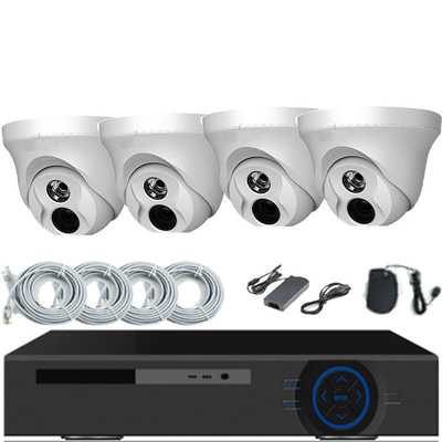 Good price Customized  4pcs Dome Cameras 4CH NVR Kit CCTV Surveillance Security Camera System online