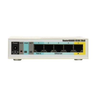 قیمت خوب روتر بی سیم Mikrotik RB951Ui-2HnD 5g Wi-Fi نرخ انتقال 1000Mbps برای شبکه ای صاف و پایدار آنلاین