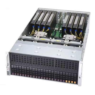 Good price Tel Xeon E5 Portable 4U GPU AI Server Case with Dual CPU Motherboard and 8 GPU Slots Heavy-Duty Construction online