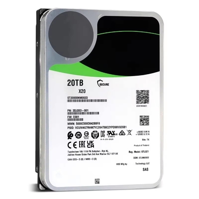 Good price Customized ST20000NM002D Exos X20 SAS 20TB 3.5inch 512E/4KN SAS 12Gb/s 7200rpm Enterprise Internal Hard Drive Private Mold online