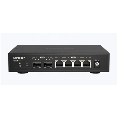 Bon prix Commutateurs Ethernet non gérés de stock QSW-2104-2S avec ports RJ45 4 x 2.5GbE Ports SFP à fibres optiques 2 x 10GbE Originaux 100% en ligne