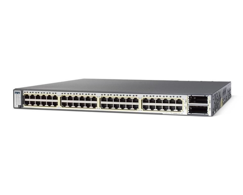 Buon prezzo WS-C3750E-48PD-S 3750-E Serie Switch Velocità di trasmissione personalizzabile 10/100/1000Mbps 48 10/100/1000 PoE 2*10GE X2 750W IPB S/w in linea