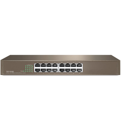 Buon prezzo 16-Port 100Mbps Fast Ethernet Desktop Rackmount TEF1016D Switch con velocità di trasmissione 10/100Mbps in linea