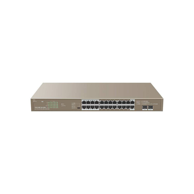 Buon prezzo Tenda Gigabit POE Switch TEG1126P-24-410W 24GE 2SFP Ethernet Switch con 24-Port PoE Capacità 48G 440.0mm*284.0mm*44.0mm in linea