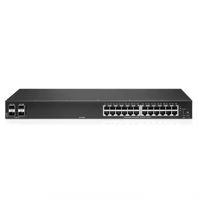 Buon prezzo Switch 24G PoE 4SFP personalizzato con capacità di 56 Gbps e comunicazione full-duplex half-duplex in linea