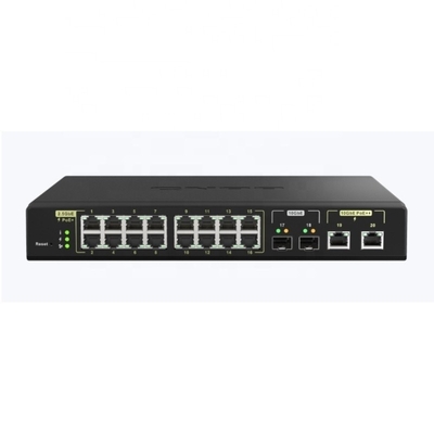 Bon prix QSW-M2116P-2T2S 16-port 2.5GbE PoE+, 2-port 10GbE POE ++ et 2-port 10GbE fibre optique L2 basé sur le Web commutateur NMS en ligne