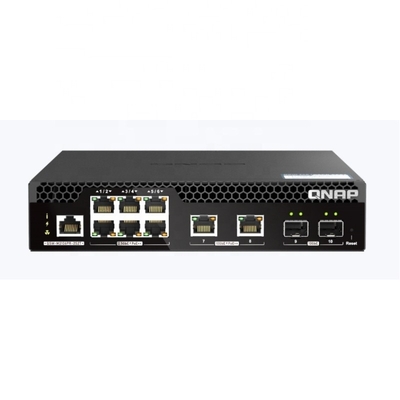 Bon prix QSW-M2106PR-2S2T 2.5GbE 802.3bt PoE Port+ 10GbE 802.3bt PoE Port+ 10GbE SFP Port optique Commutateur NMS basé sur le Web en ligne